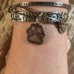 Alex + Ani paw print bangle.